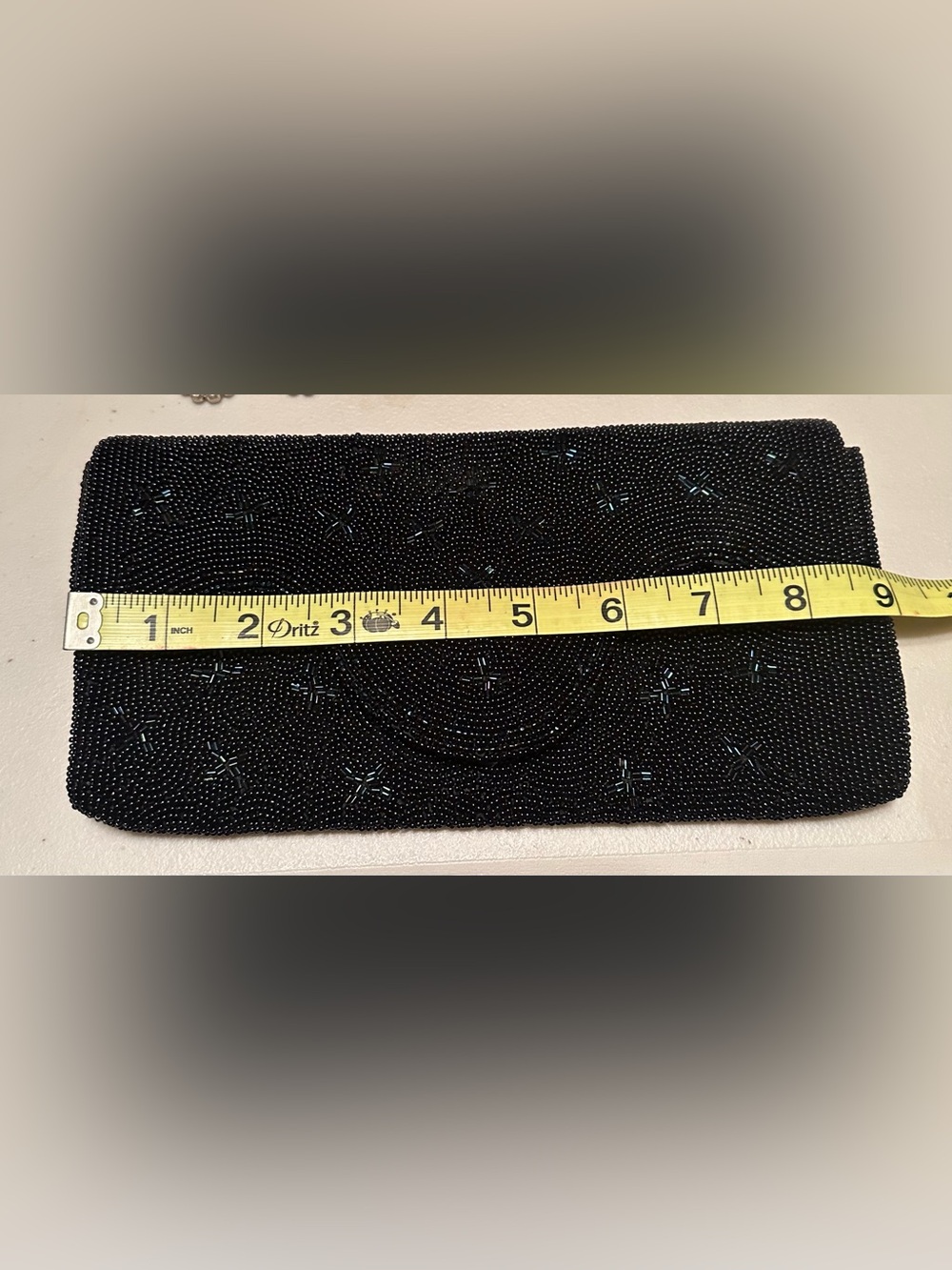 Vintage, beautiful and elegantBeaded Clutch Wristlet. Handmade in Belgium. - Picture 8 of 9
